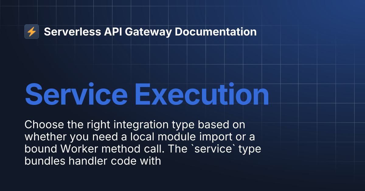 Service Execution | Serverless API Gateway Documentation